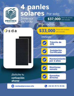 Paneles solares OSDA 4 paneles solares OSDA - inversor incluido