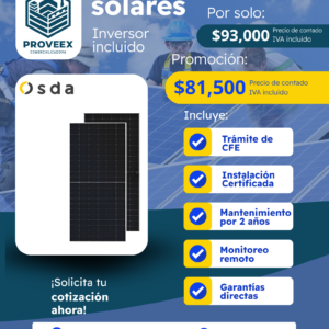10 paneles solares OSDA - Inversor incluido